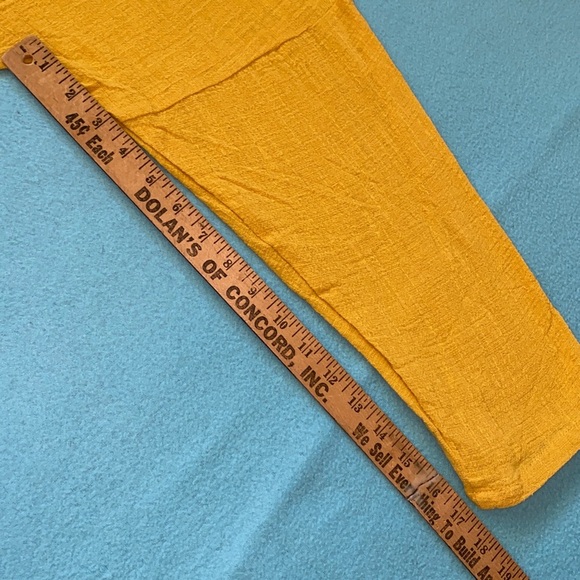 ZANZEA COLLECTION gauze pull over long sleeve chest pockets mustard NWT size 5X - Picture 7 of 10